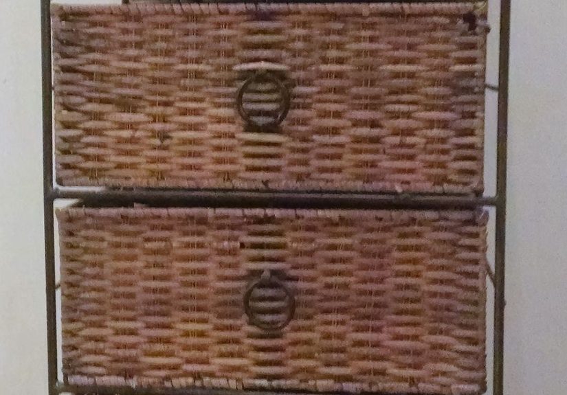 Turned These Unwanted Wicker Drawers Into Pantry Baskets, and Shoe Rac