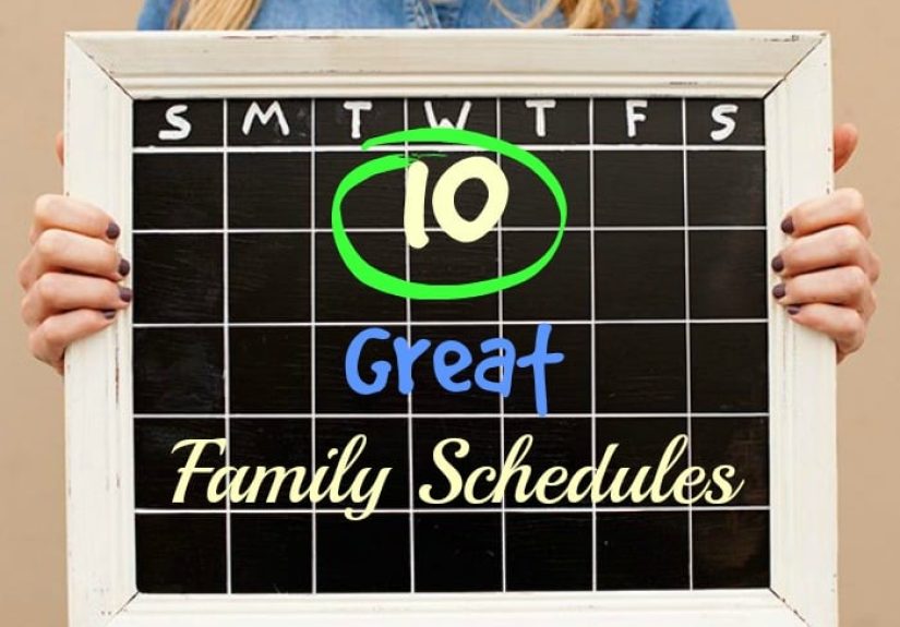 10 Great Examples of Family Schedules