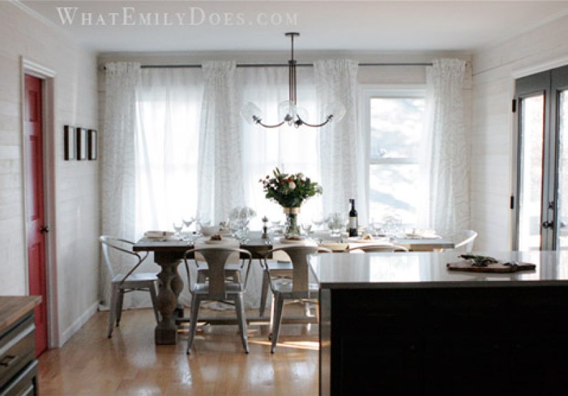 A Tuxedo Kitchen Makeover With Wood & White Cabinets
