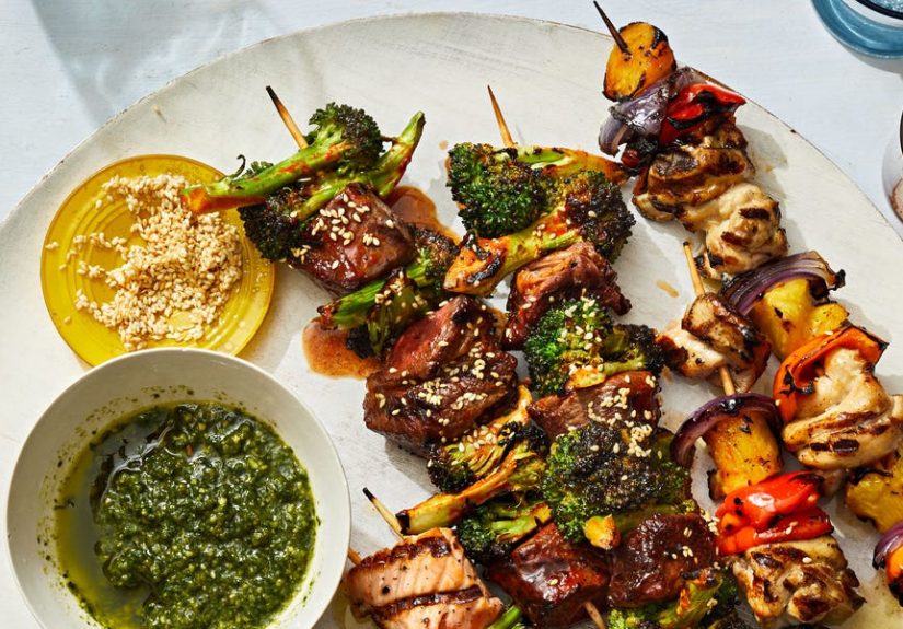 Best Chicken, Pepper and Pineapple Skewers Recipe - How To Make Chicken, Pepper and Pineapple Skewers