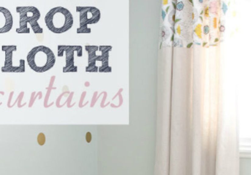 DIY No Sew Drop Cloth Curtains