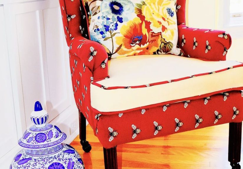 DIY Wing Back Chair Reupholster!