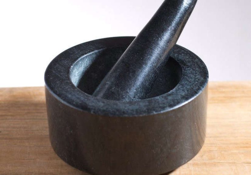 Simon Pearce's Black Granite Mortar & Pestle