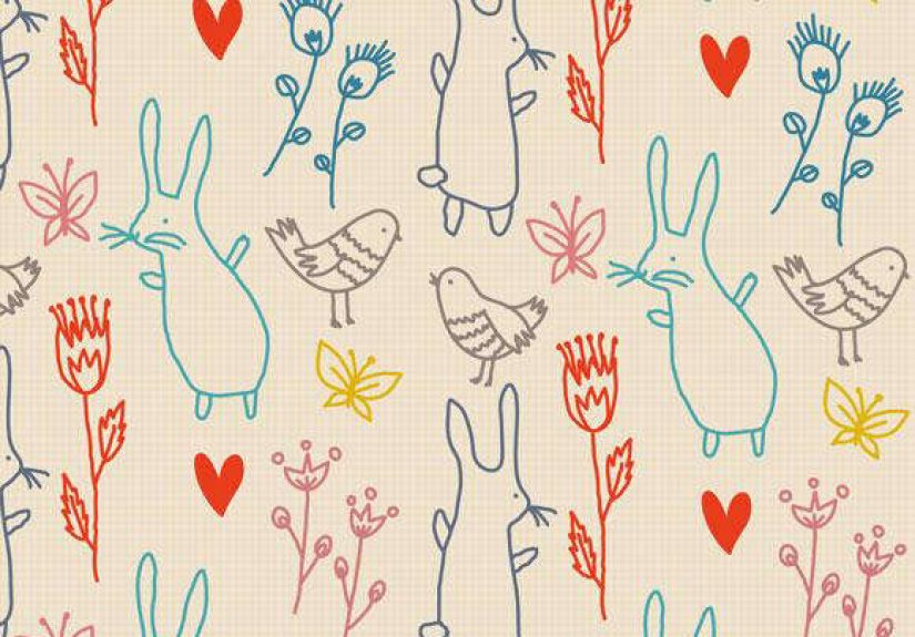 Summer Rabbits Wallpaper