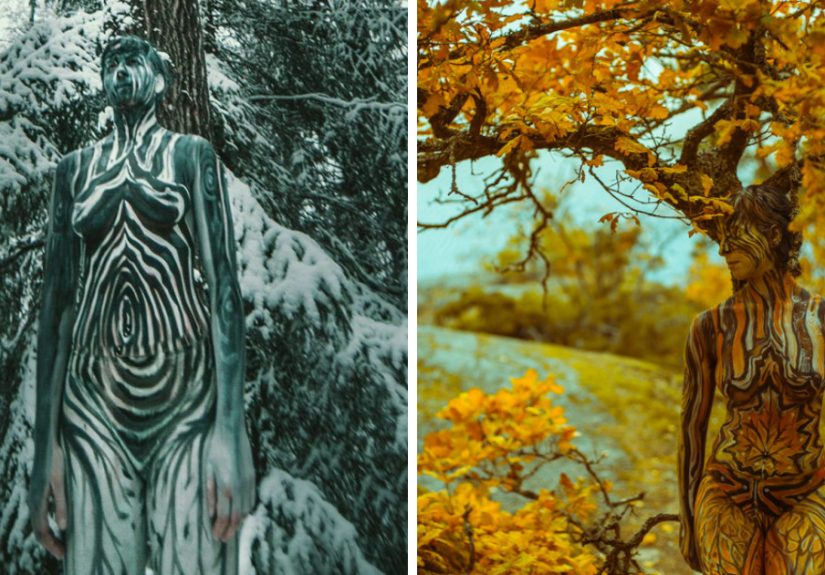 Artist Makes People Disappear Into Their Surroundings By Painting On Them