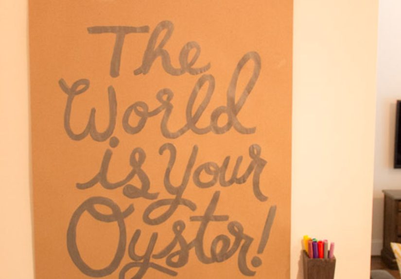 DIY Kraft Paper Message Board