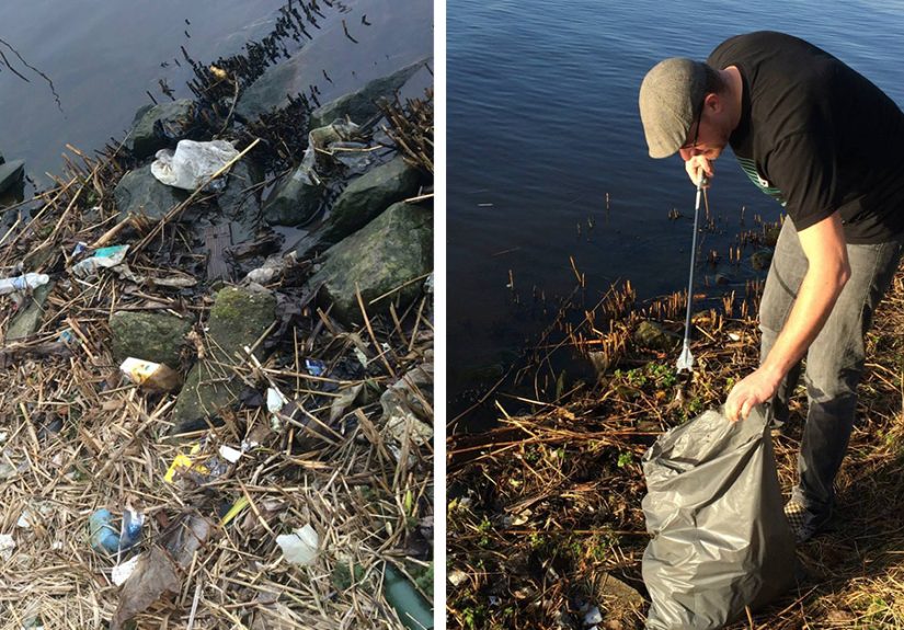 Dutch Guy Was Annoyed By The Trash On His Way To Work So He Did This: