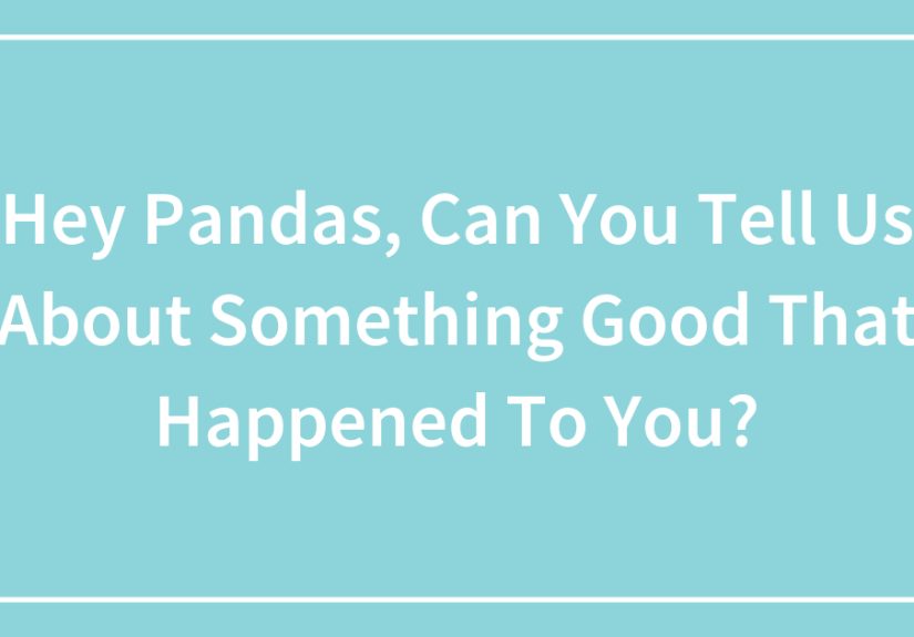 Hey Pandas, Can You Tell Us About Something Good That Happened To You?