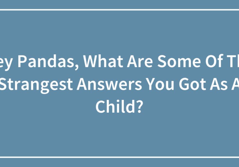 Hey Pandas, What Are Some Of The Strangest Answers You Got As A Child?