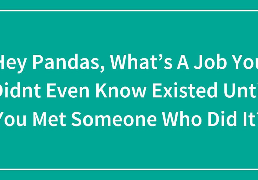 Hey Pandas, What’s A Job You Didnt Even Know Existed Until You Met Someone Who Did It?