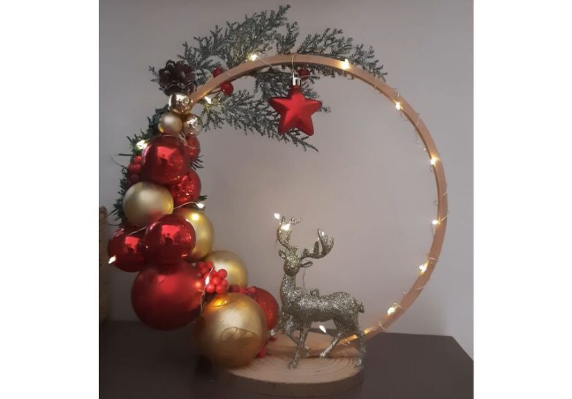 How to Make an Upcycled Christmas Bauble Centerpiece
