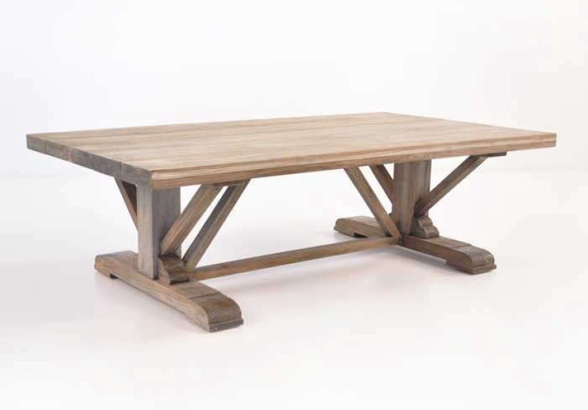 Kingsley Wide Reclaimed Teak Rustic Coffee Table