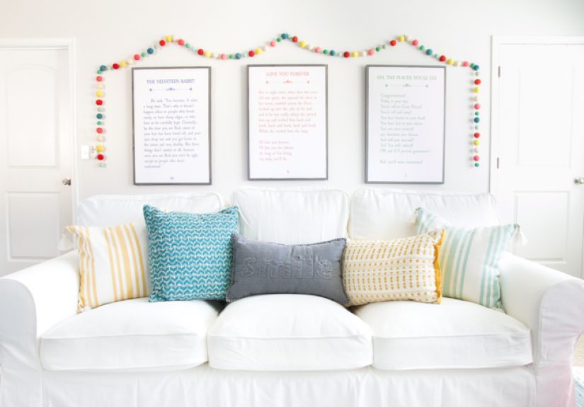 Large DIY Wall Decor Ideas Using Inexpensive Engineer Prints