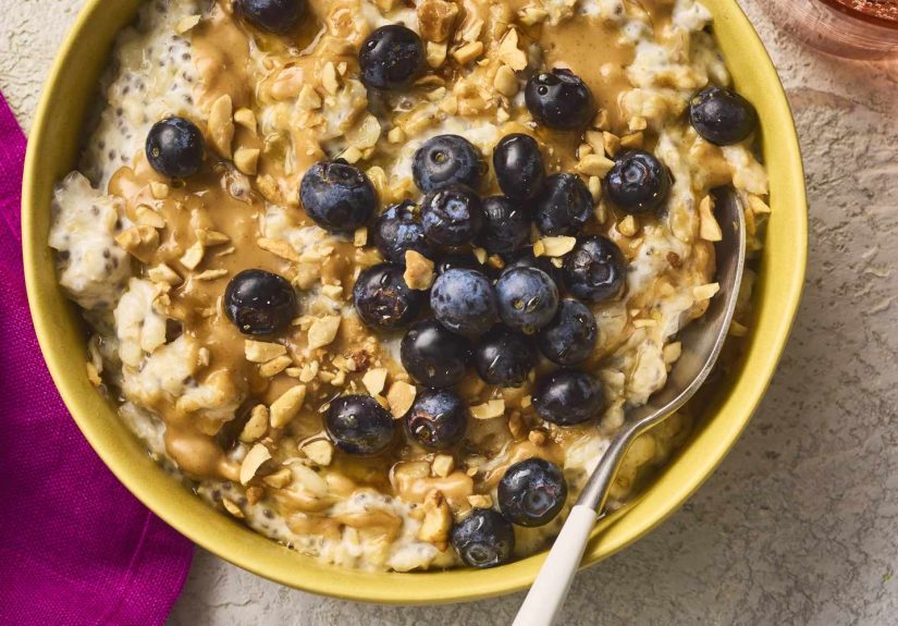 Peanut Butter and Blueberry Oatmeal