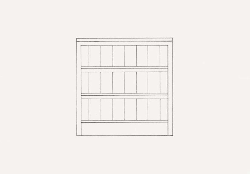 Wide Open Slatted Shelves