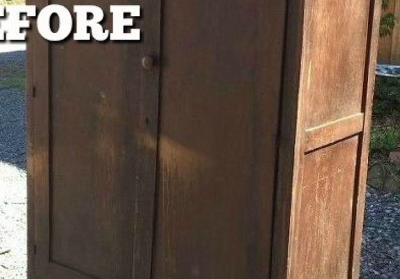 Boring Cabinet Makeover - Refresh an Armoire With Overlays
