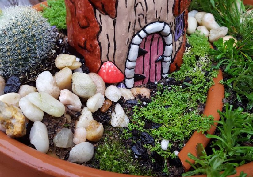 Broken Pot Fairy Garden