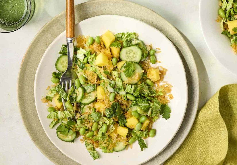 Crispy Rice Salad With Cucumber and Mango